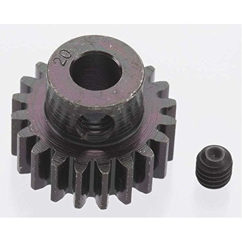EXTRA HARD 20 TOOTH BLACKENED STEEL 32P PINION 5M/M - Race Dawg RC