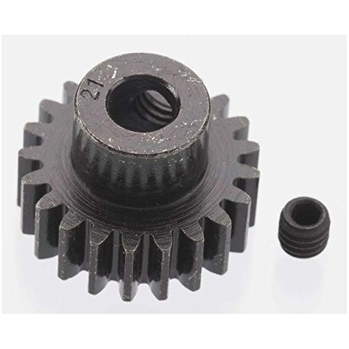 EXTRA HARD 21 TOOTH BLACKENED STEEL 32P PINION 5M/M - Race Dawg RC