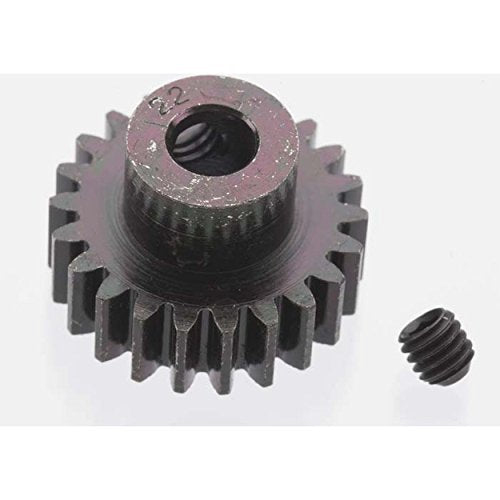 EXTRA HARD 22 TOOTH BLACKENED STEEL 32P PINION 5M/M - Race Dawg RC