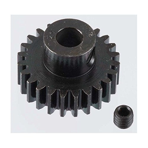 EXTRA HARD 24 TOOTH BLACKENED STEEL 32P PINION 5M/M - Race Dawg RC