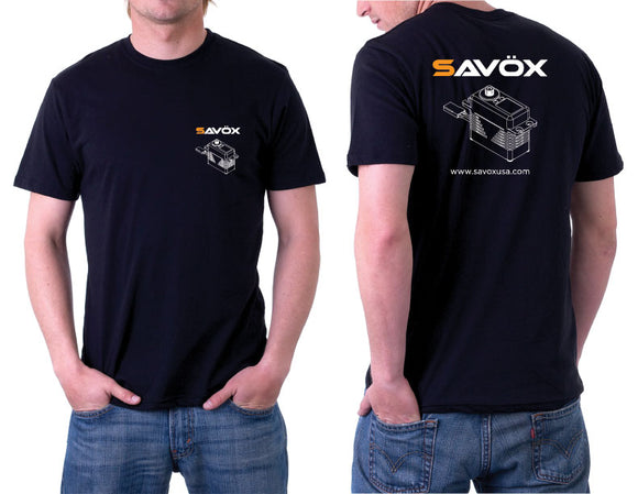 Savox Black T-Shirt, X-Large - Race Dawg RC