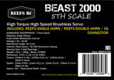 Beast 2000 5th Scale Servo w/ Aluminum Horns & LiPo - Race Dawg RC