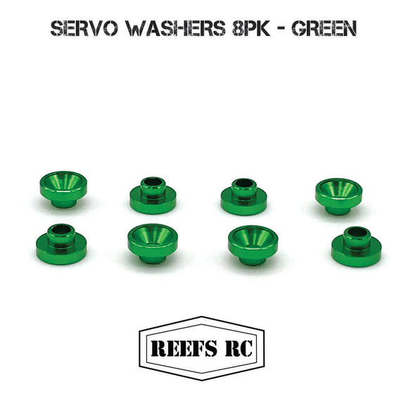 Servo Washers 8pk- Green - Race Dawg RC