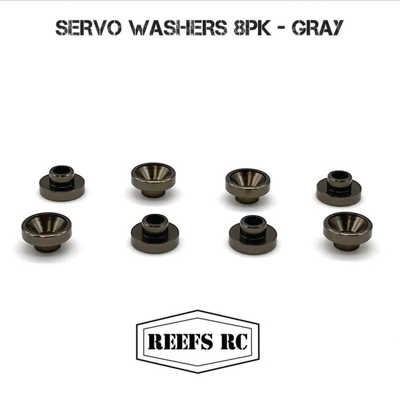 Servo Washers 8pk - Gray - Race Dawg RC