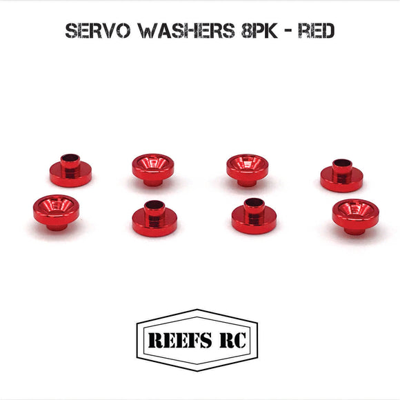 Servo Washers 8pk - Red - Race Dawg RC
