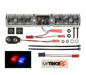 MYKFB1   Police Interceptor Flasher - Realistic Flashing Light Bar - Red and Blue LEDs - Race Dawg RC