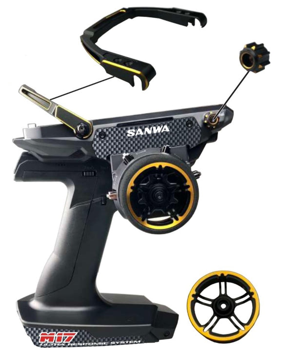 Sanwa M17 Limited Edition Gold Radio w/ RX-493 Receiver - Race Dawg RC