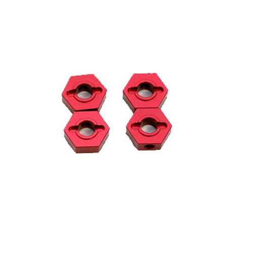 ALUMINUM HEX ADAPTERS FOR SLASH 4X4 (RED) - Race Dawg RC