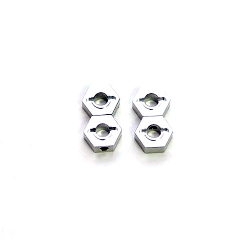 ALUMINUM HEX ADAPTERS FOR SLASH 4X4 (SILVER) - Race Dawg RC