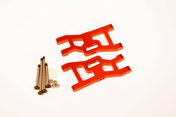 Aluminum Front A-Arms w/ Lock- Nut Hinge Pins, Red, - Race Dawg RC