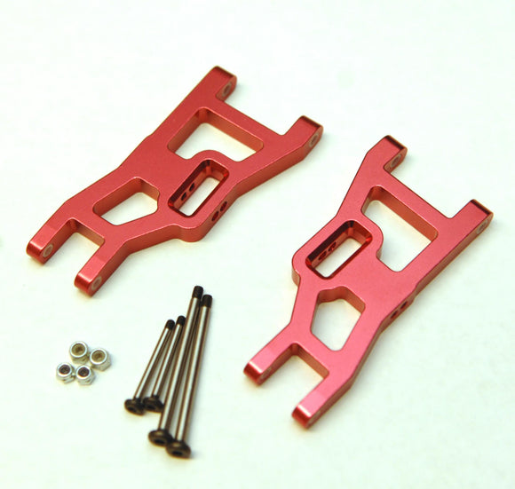 Red Heavy Duty Front Suspensio Arms w/ Lock Nut Hinge Pins - Race Dawg RC