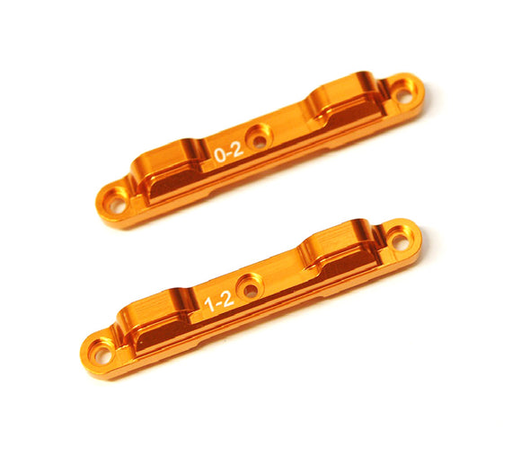 CNC Machined Aluminum Orange Rear Toe-In Suspension Combo - Race Dawg RC