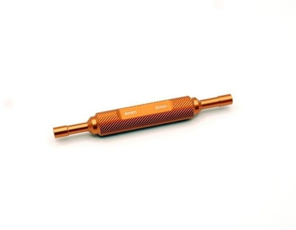Aluminum 4mm/5mm Thin-Walled Wheel Nut Wrench, Orange, Mini - Race Dawg RC