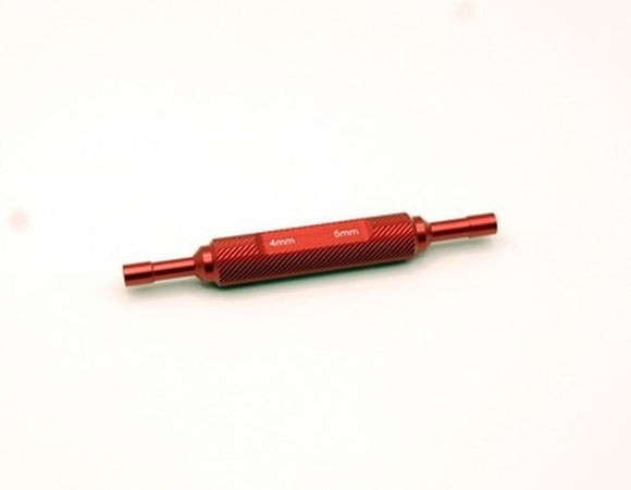 Aluminum 4mm/5mm Thin-Walled Wheel Nut Wrench, Red, Mini - Race Dawg RC