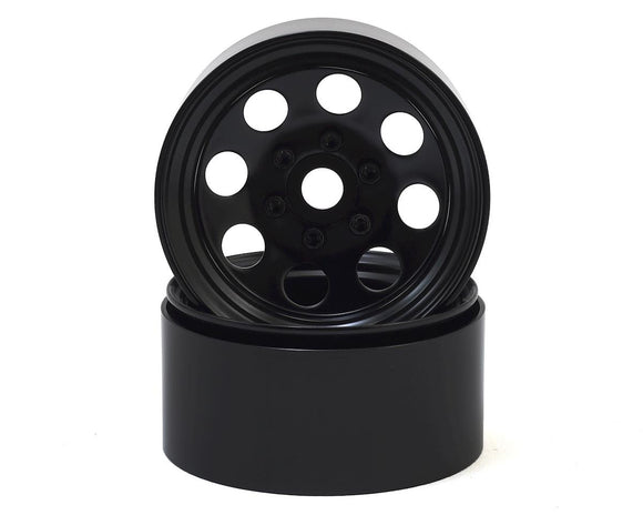SSD RC 8 Hole 1.9” Steel Beadlock Wheels (Black) - Race Dawg RC
