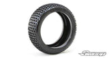 Sweep Racing 309-4417 8th Buggy Cubix Ultra soft Silver dot 4pc tire set Pre-glued 309S 8th buggy insert: Cloud9 Closed cells V2 #422303  8th buggy wheel: Dish V4 White #42204 - Race Dawg RC