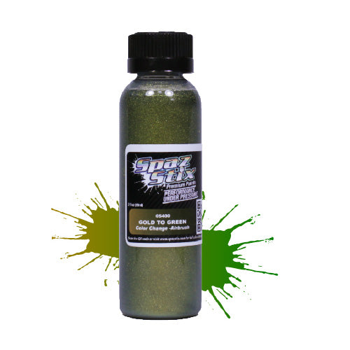 COLOR CHANGING PAINT GOLD TO GREEN 2OZ - Race Dawg RC