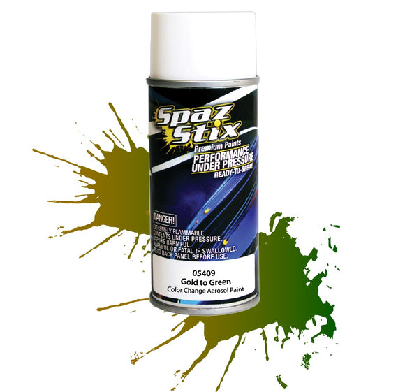 COLOR CHANGING PAINT GOLD TO GREEN AEROSOL 3.5OZ - Race Dawg RC