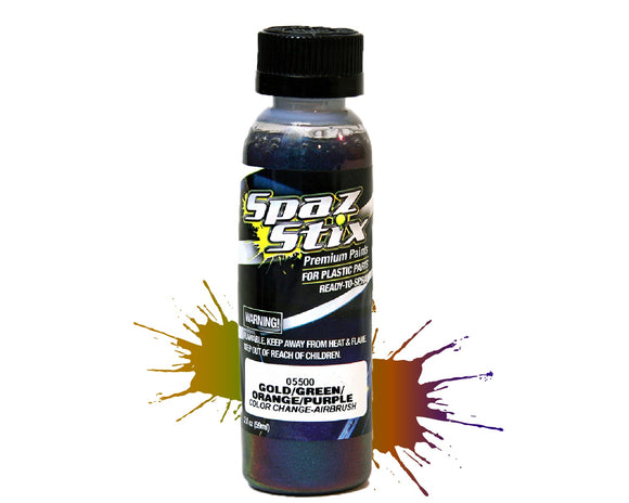 COLOR CHANGING PAINT GOLD / GREEN / ORANGE / PURPLE 2OZ - Race Dawg RC