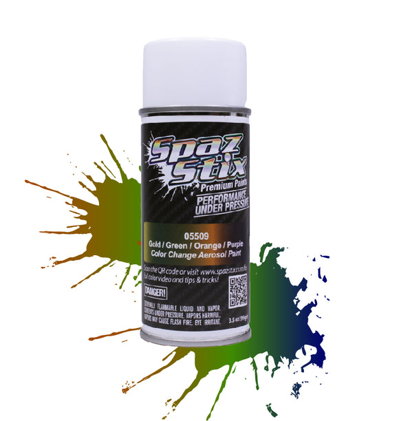 COLOR CHANGING PAINT GOLD/ GREEN/ORANGE/PURPLE AERSOL 3.5 - Race Dawg RC