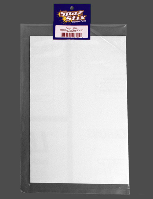 0.030 CLEAR POLY SHEET 8X12
