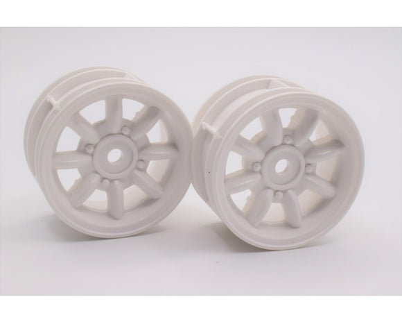 Mini Cooper Wheels (White) for M-Chassis vehicles. - Race Dawg RC