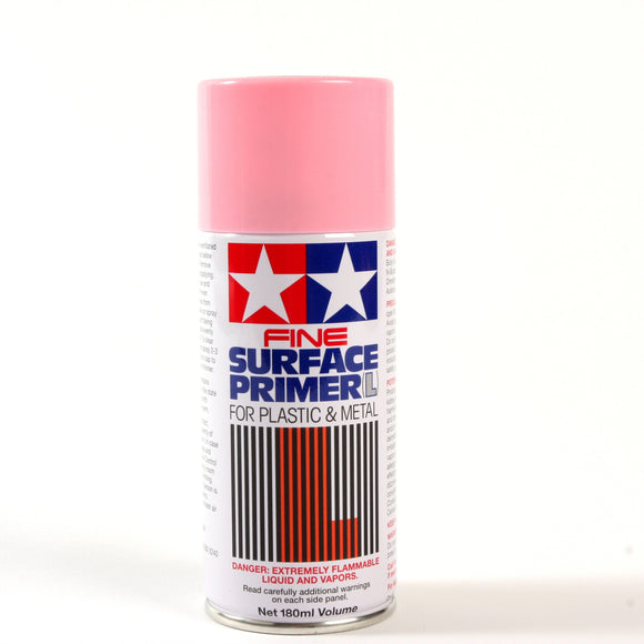 Fine Surface Primer L Pink 180ml, Spray Can, Plastic - Race Dawg RC