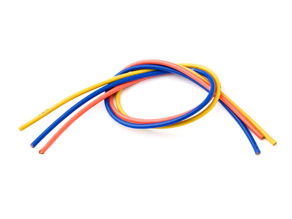 16 Gauge Super Flexible Wire- 1' ea. Blue, Yellow, Orange - Race Dawg RC