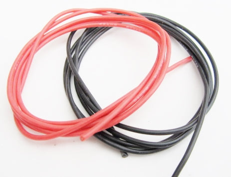 22 Gauge Super Flexible Wire- Black and Red 3' - Race Dawg RC