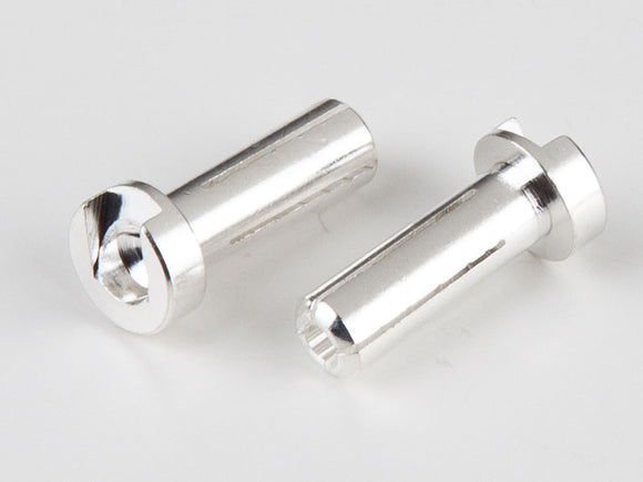 4mm Male Bullets Low Profile (pr.) Silver 18mm - Race Dawg RC