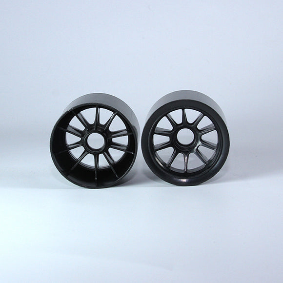 F1 Foam Front Wheels (2) Black (use with Shimizu Rubber) - Race Dawg RC