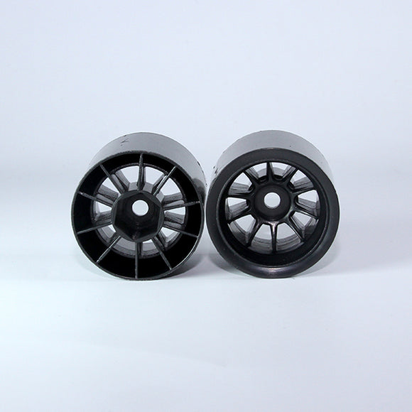 F1 Foam Rear Wheels (2) Black (use with Shimizu rubber) - Race Dawg RC