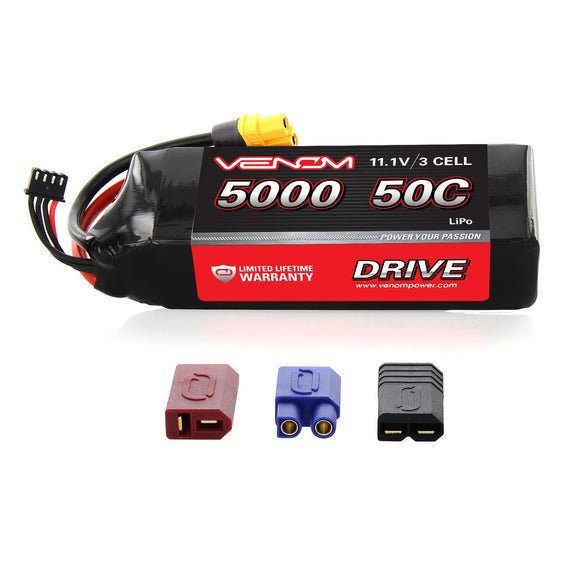 DRIVE 50C 3S 5000mAh 11.1V LiPo Battery with UNI 2.0 Plug - Race Dawg RC