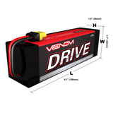 DRIVE 35C 2S 8000mAh 7.4V LiPo Battery with UNI 2.0 Plug - Race Dawg RC