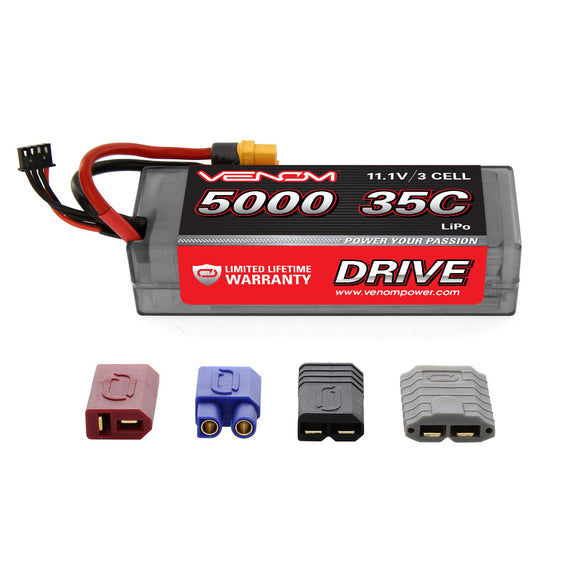DRIVE 35C 3S 5000mAh 11.1V LiPo Hardcase Battery with UNI - Race Dawg RC