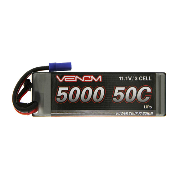 DRIVE 50C 3S 5000mAh 11.1V LiPo Hardcase Battery w/ EC5 P - Race Dawg RC