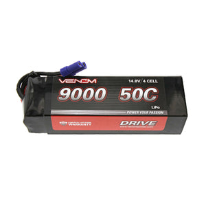 DRIVE 50C 4S 9000mAh 14.8V LiPo Battery w/ EC5 Plug - Race Dawg RC