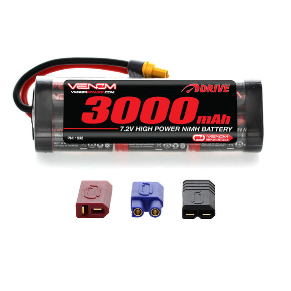 DRIVE 7.2V 3000mAh NiMH Battery with UNI 2.0 Plug - Race Dawg RC