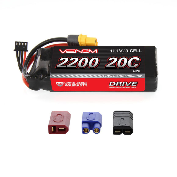 DRIVE 20C 3S 2200mAh 11.1V LiPo Battery with UNI 2.0 Plug - Race Dawg RC