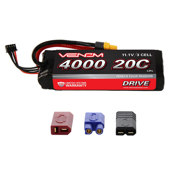 DRIVE 20C 3S 4000mAh 11.1V LiPo Battery with UNI 2.0 Plug - Race Dawg RC