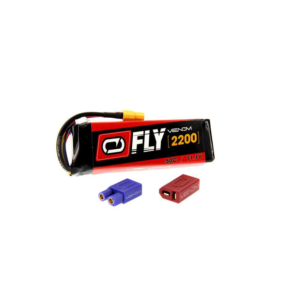Fly 50C 3S 2200mAh 11.1V LiPO - Universal 2.0 Plug - Race Dawg RC
