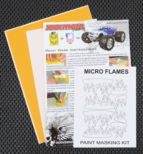 Micro Flames Paint Mask - Race Dawg RC