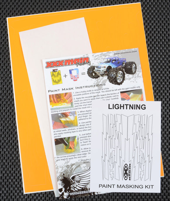 Lightning Bolts Paint Mask - Race Dawg RC
