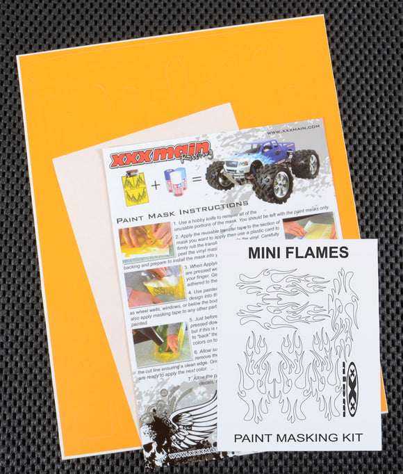 Mini Flames Paint Mask - Race Dawg RC