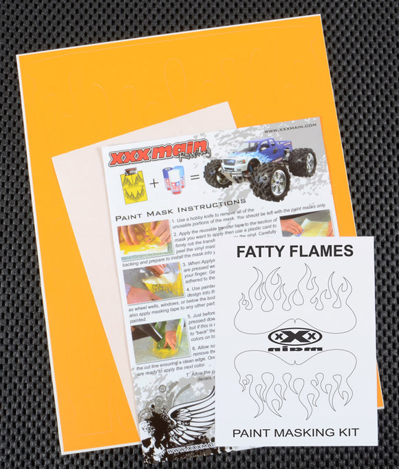 Fatty Flames Paint Mask - Race Dawg RC