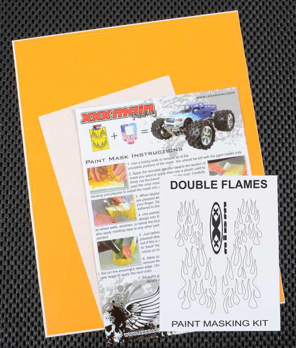 Double Flames Paint Mask - Race Dawg RC