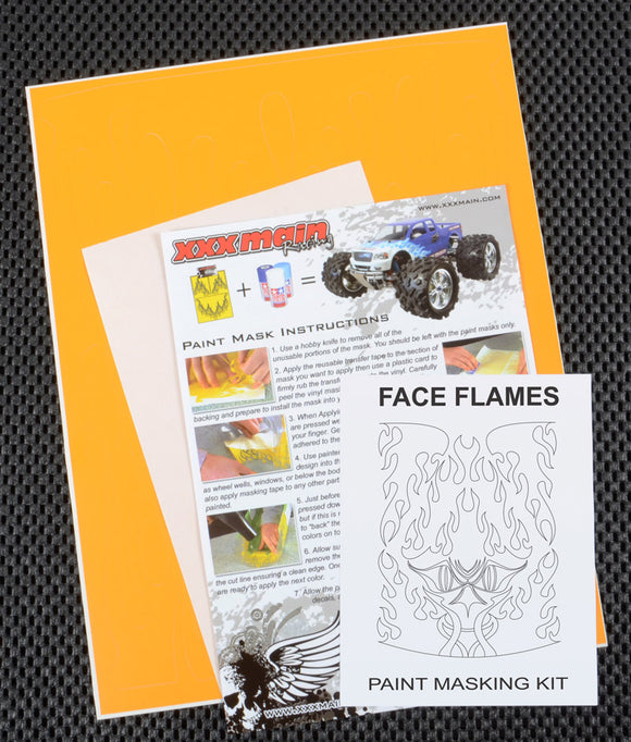 Face Flames Paint Mask - Race Dawg RC