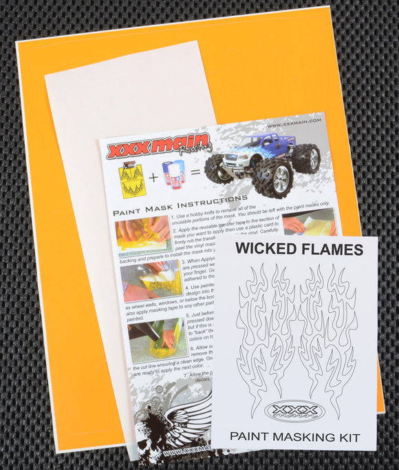 Wicked Flames Paint Mask - Race Dawg RC
