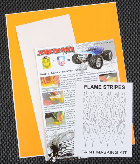 Flame Stripes Paint Mask - Race Dawg RC