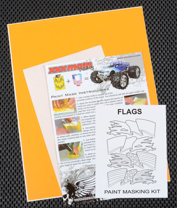 Flags Paint Mask - Race Dawg RC
